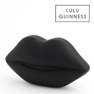 LULU GUINNESS ルルギネス クラッチバッグ Powder Coated Lips Black リップ マット ブラック マグネット レディース｜ukclozest