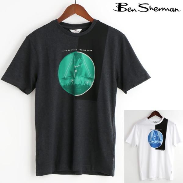 ベンシャーマン Ben Sherman Tシャツ ライブオンステージ 2色 チムニーマール ホワイト...