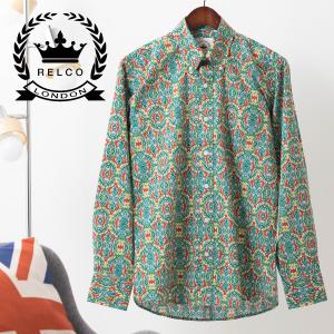 日本製リバティプリントシャツ 肌に優しい綿100％ タナローン メンズ