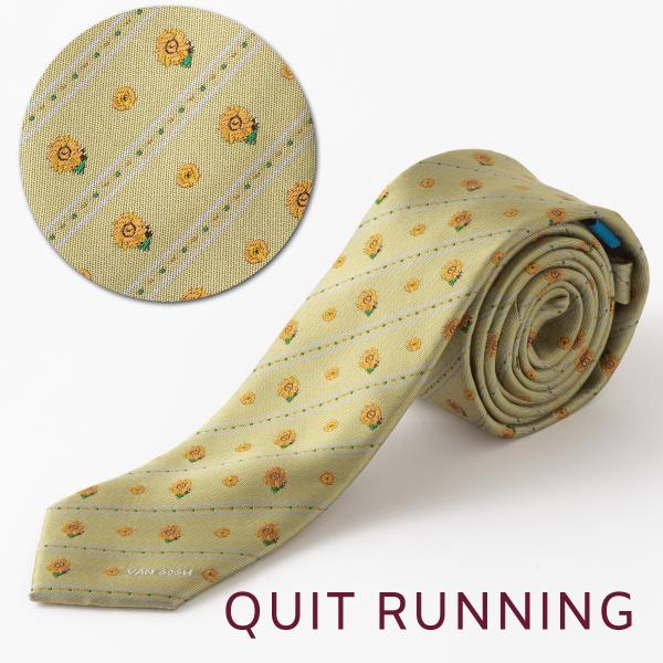 ゴッホ ヒマワリ デザイン 刺繍 洗える ネクタイ イージーケア CHILLWORK ウォッシャブル...