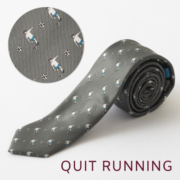 サッカーが趣味の方へ ホビーネクタイ サッカー デザイン 刺繍 カーキ グリーン CHILLWORK...