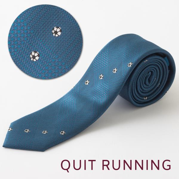 サッカーが趣味の方へ ホビーネクタイ サッカー ボール デザイン 刺繍 ブルー CHILLWORK ...