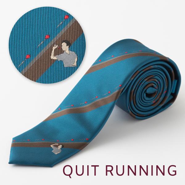 ダーツが好きな方へ ホビーネクタイ ダーツ デザイン 刺繍 ブルーグリーン ストライプ CHILLW...