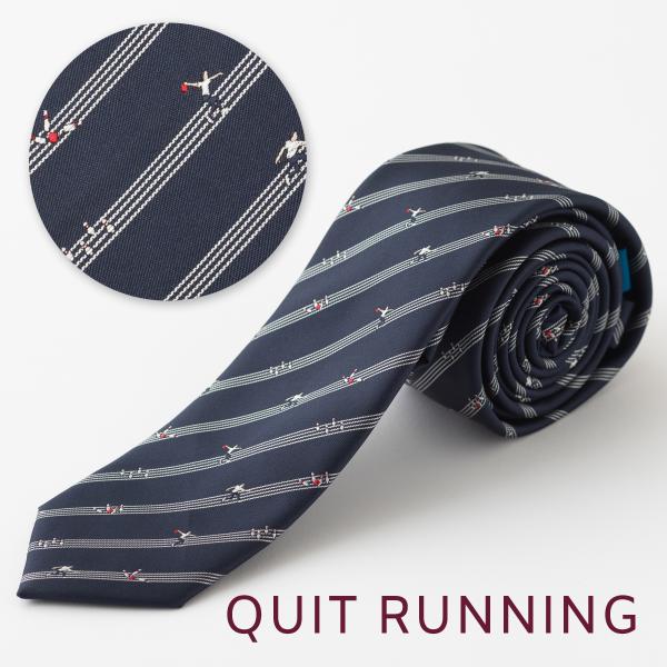 ボーリングが好きな方へ ホビーネクタイ ボーリング デザイン 刺繍 ネイビー ストライプ CHILL...