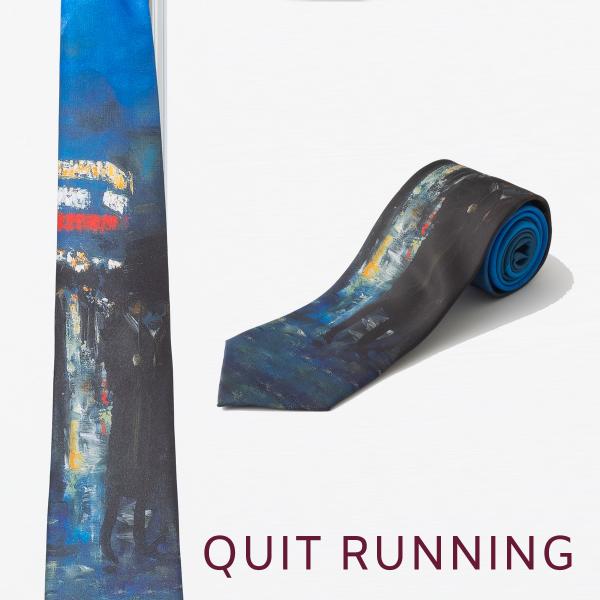 総柄とろみネクタイ 絵画 レッサー・ユリィ 夜のポツダム広場 デザイン アート 洗えるイージーケア ...