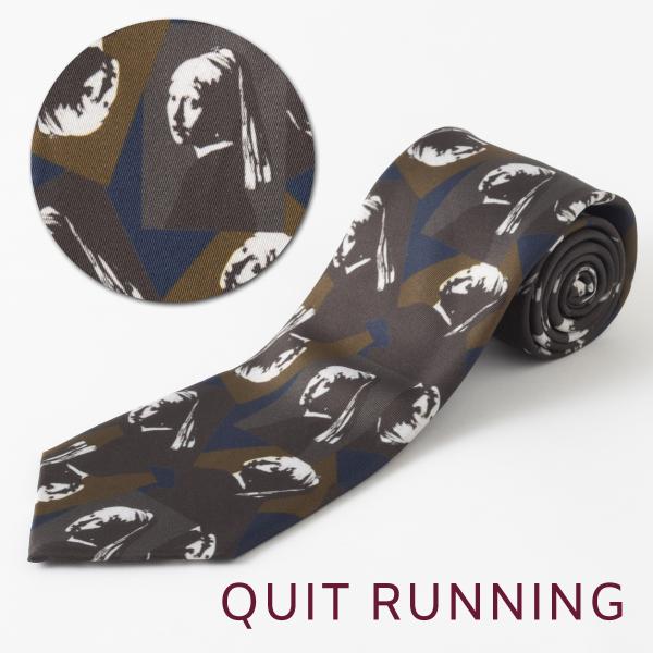 総柄とろみネクタイ 絵画 真珠の耳飾りの少女 デザイン 洗えるイージーケア 太目 CHILLWORK...