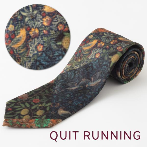 総柄とろみネクタイ ウイリアムモリス柄 ネクタイ ウイリアムモリス柄 洗えるイージーケア 太目 CH...