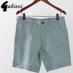 Gabicci メンズ 短パン ショートパンツ ガビッチ ボタニカル ショーツ レトロ ネイビー モッズファッション｜ukclozest