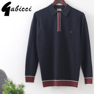 Gabicci メンズ トレッド ニット ポロシャツ 長袖 ガビッチ モッズファッション プレゼント ギフト｜ukclozest