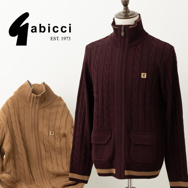 Gabicci ガビッチ ジップスルーカーディガン カーディガン  マルベリー ナツメグ メタルバッ...