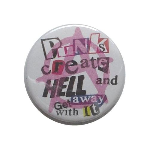 Create Hell WH パンク ロゴ 缶バッジ YCB120 London ストリート マーケ...