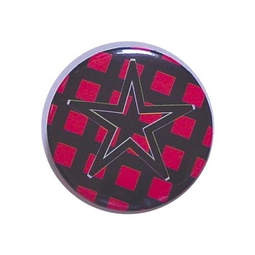 Checker Star RED チェカースター 缶バッジ YCB223 London ストリート ...