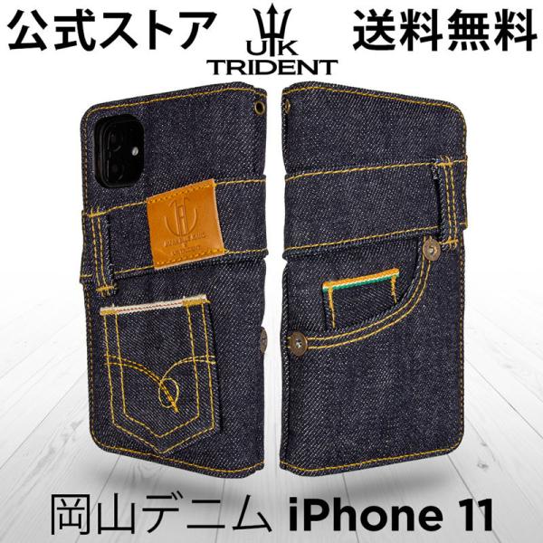 【送料無料】JAPAN BLUE JEANS コラボ iPhone 11 手帳型 デニム UK Tr...