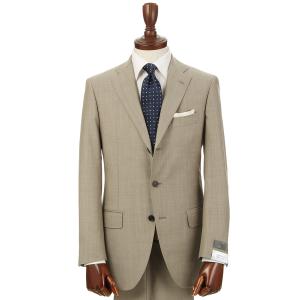 ※ツーパンツ TR-02 3つボタンスーツ 織柄 春夏用 グレージュ