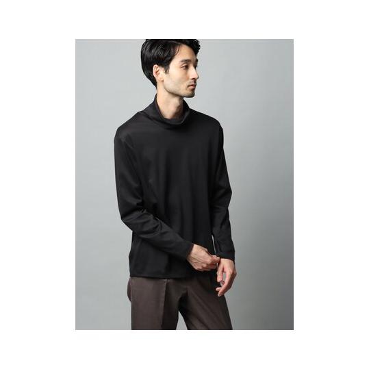【スーツスクエア】メンズ タートルネックTシャツ 長袖 ウォッシャブル 形態安定 シルケットスムース...