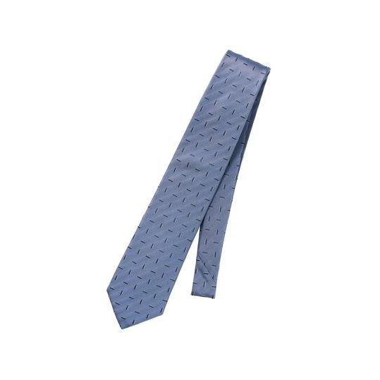 【スーツスクエア】メンズ ネクタイ Fabric by ITALY シルク 小紋 ブルー系