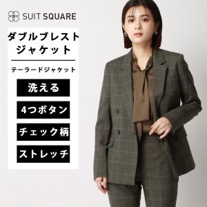 SUITSQUARE スーツスクエア ダブルブレストジャケット Carreman SUIT SQUARE（スーツスクエア） 【スーツスクエア】レディース ダブル