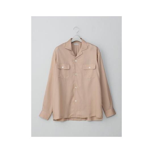 【スーツスクエア】メンズ GOOVI オープンカラーシャツ 長袖 ウォッシャブル リヨセルギャバジン...