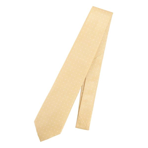 【スーツスクエア】ネクタイ シルク ドット×織柄 イエロー系 メンズ ビジネス ギフト プレゼント ...