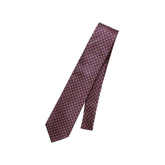 【スーツスクエア】メンズ ネクタイ 桐生織 JAPAN MADE シルク 小紋 パープル系