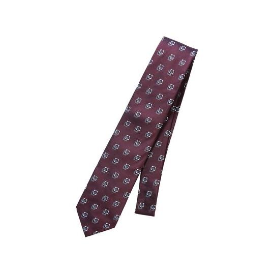 【スーツスクエア】メンズ ネクタイ 桐生織 JAPAN MADE シルク 小紋 レッド系