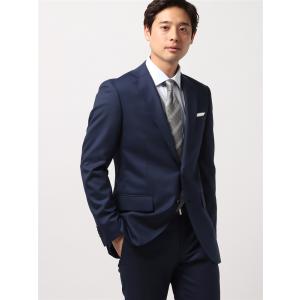 【スーツスクエア】メンズ WEB限定 スーツ 2つボタン チェック FIT CH22 ブルー｜スーツスクエアYahoo!店