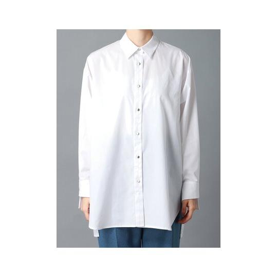 【スーツスクエア】レディース CIS． 隠しボタンビッグシャツ ウォッシャブル リサイクルポリエステ...