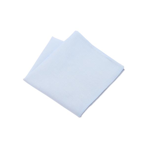 【スーツスクエア】メンズ 大判ハンカチ コットン 無地 サックスブルー
