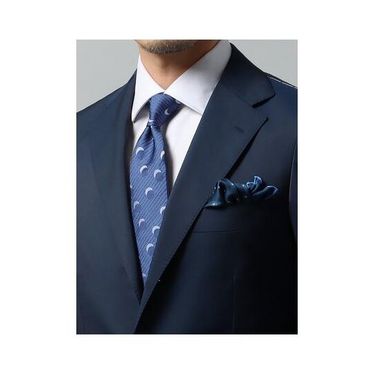 【スーツスクエア】メンズ ネクタイ Seaward &amp; Stearn シルク ドット ブルー系