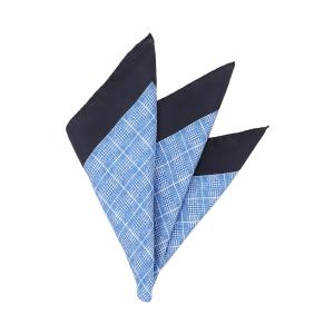 MADE IN ITALY グレンチェックプリント シルクポケットチーフ