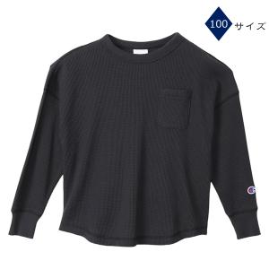 チャンピオン ロングスリーブポケットTシャツ CK-Y406 090 ブラック 100｜ulalanbo