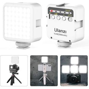 【ulanzi vl49   ホワイト】LEDライト 小型LEDビデオライト 撮影照明ライト 明るさ５段階調整可能 美肌｜Ulanzi Japan