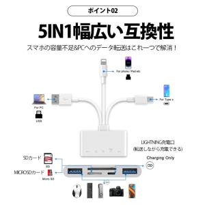 sdカードリーダー iphone 相互転送 5...の詳細画像3