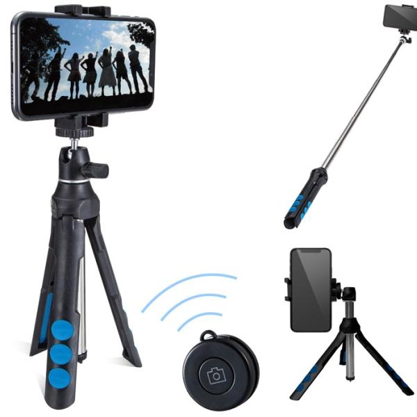 エレコム P-STSRBK スマートフォン 用 2way 三脚 ブルートゥース リモコン付 Blue...