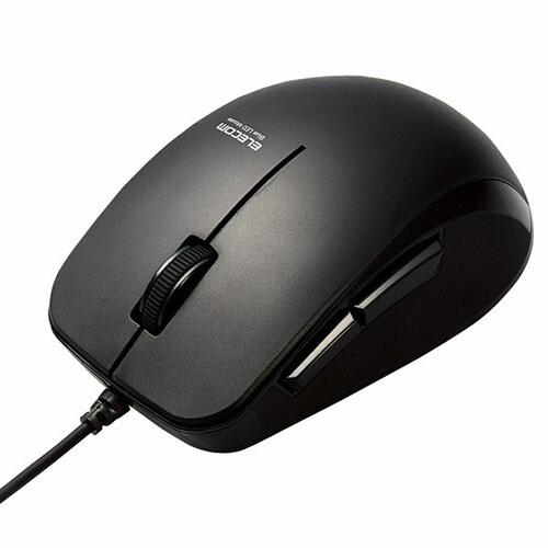エレコム M-BL28UBKBK BlueLEDマウス 抗菌 有線 BlueLED マウス 5ボタン...