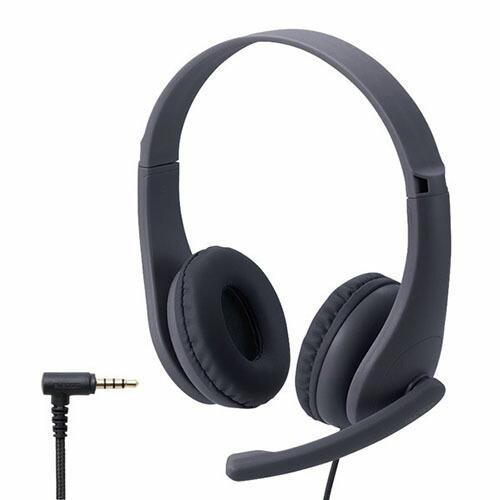 エレコム HS-KD01TBK 子ども 専用 ヘッドセット 有線 4極 ミニプラグ 両耳 マイクアー...
