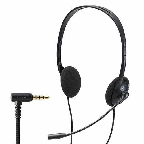 エレコム HS-KD03TBK 子ども 専用 ヘッドセット 両耳 4極Φ3.5mm マイク付 回転式...