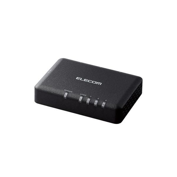 エレコム EHC-G03PA2-SB Giga対応 3ポートスイッチ プラ筐体 ACアダプター 小型...
