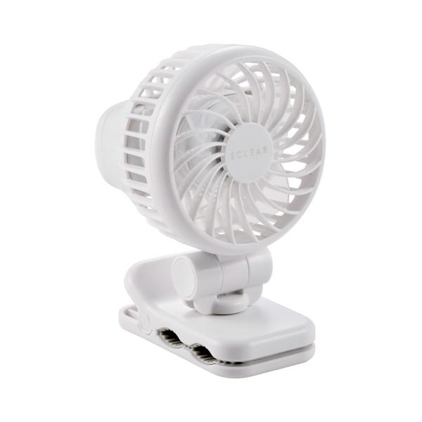 エレコム FAN-U253WH 小型 扇風機 2way &lt; 卓上 / クリップ &gt; USB Type...