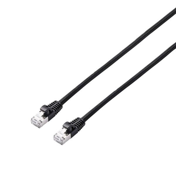 エレコム LD-OCM/BK50 LANケーブル CAT8 5m 爪折れ防止 高耐久 メッシュ シー...