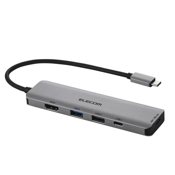 エレコム DST-050BP1SV USB Type-C ドッキングステーション 5-in-1 4K...