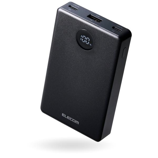 エレコム DE-C86-10000BK モバイルバッテリー 半固体Li電池 残量表示 35W 100...