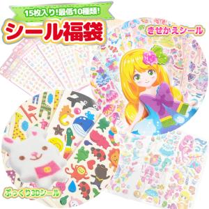 シール かわいい きせかえシール福袋(15枚入り) ぷっくり3Dシール福袋(15枚入り)