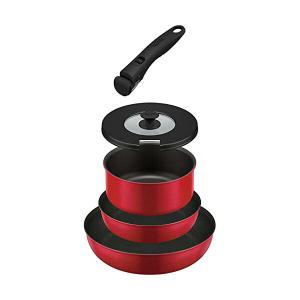 サーモス 取っ手のとれるフライパン 5点セットAB レッド KSA-5B R ( 1