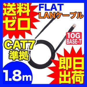 カテゴリー7LANケーブル ランケーブル フラット 1.8m
