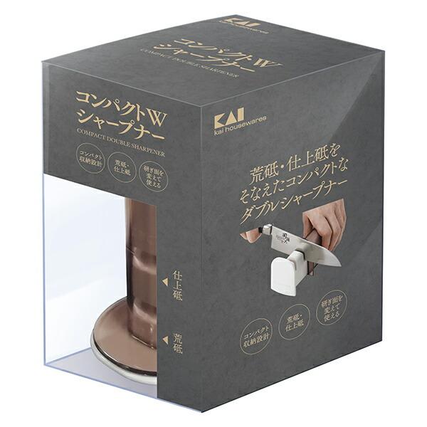 貝印 KAI AP0538 コンパクトＷシャープナー AP-0538 クッキング コンパクト収納 店...