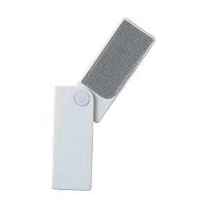 エチケットブラシ 携帯 ホワイト ミラー 付き スライド収納 タイプ GH-02 携帯に便利 即日出荷