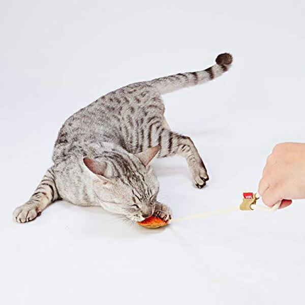ペティオ 猫用おもちゃ へちまレザー デンタルTOY トイ ひもじゃらし オレンジ 全猫種 Peti...