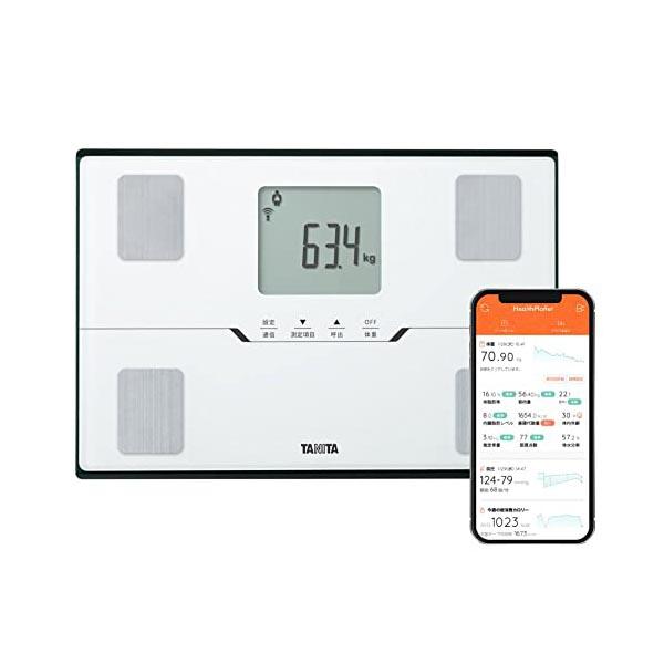 タニタ 体重 体組成計 ホワイト BC-768 WH スマホでデータ管理 立てかけ収納OK 見やすい...