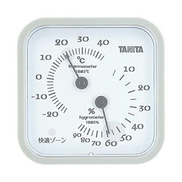 【2個セット】タニタ TT-557-GY 温湿度計 温度 アナログ 壁掛け 卓上 マグネット グレー...